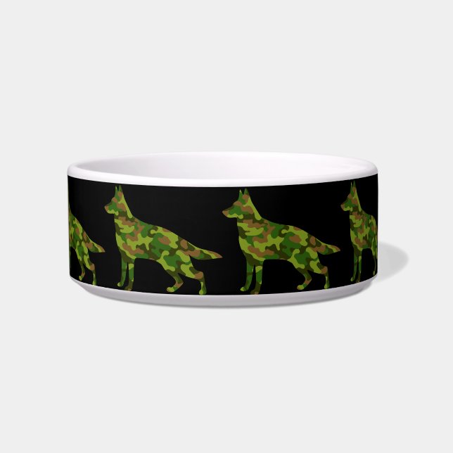 German Shepard army green camouflage Bowl (Front)