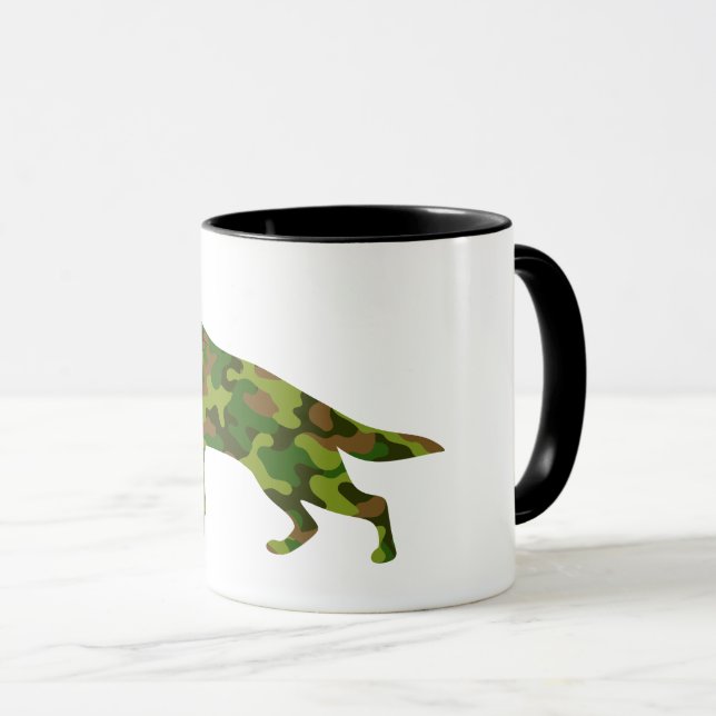 German Shepard army green camouflage Mug (Front Right)
