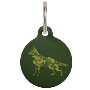 German Shepard army green camouflage Pet Tag