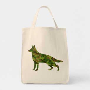 German Shepard army green camouflage Tote Bag