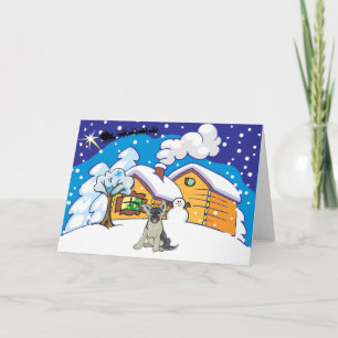german shepard cabin holiday card
