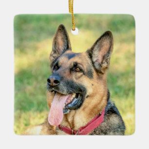 German Shepard Ceramic Ornament