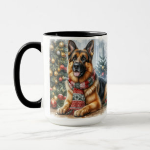 German Shepard ChristmasCoffee Mug Cup