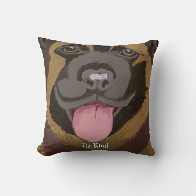 German Shepard Iconic Gift Throw Pillow (Front)