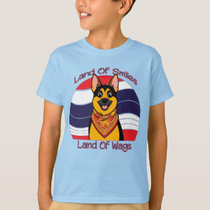 German Shepard In Thailand Land Of Smiles And Wags T-Shirt