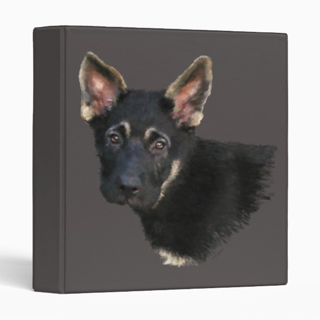 German Shepard Puppy Binder (Front/Spine)