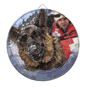 German Shepard Search and Rescue in the Snow Dartboard
