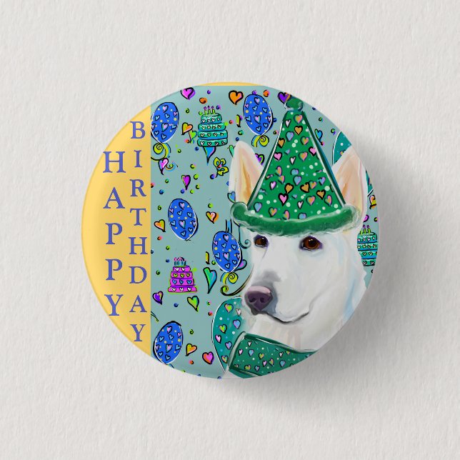 GERMAN SHEPHERD  1 INCH ROUND BUTTON (Front)