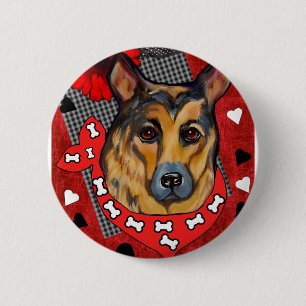 GERMAN SHEPHERD 2 INCH ROUND BUTTON