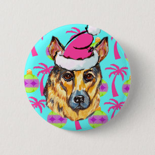 GERMAN SHEPHERD 2 INCH ROUND BUTTON