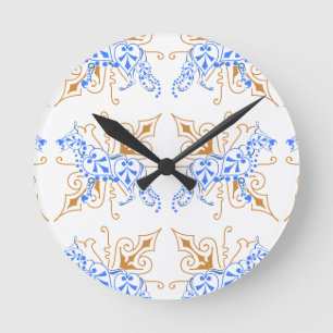 German Shepherd abstract Round Clock