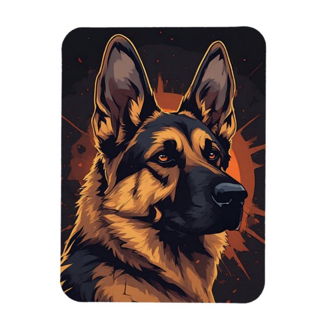 🐕 German Shepherd Accessories For Dog Lovers 🐕 Magnet (Vertical)
