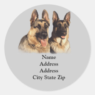 German Shepherd Address Label