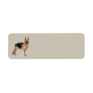 German Shepherd Address Label