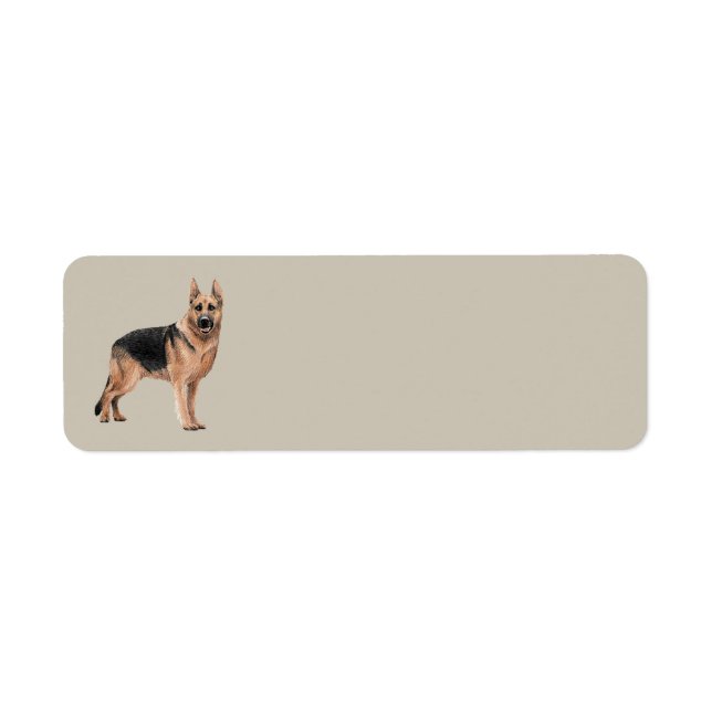 German Shepherd Address Label (Front)