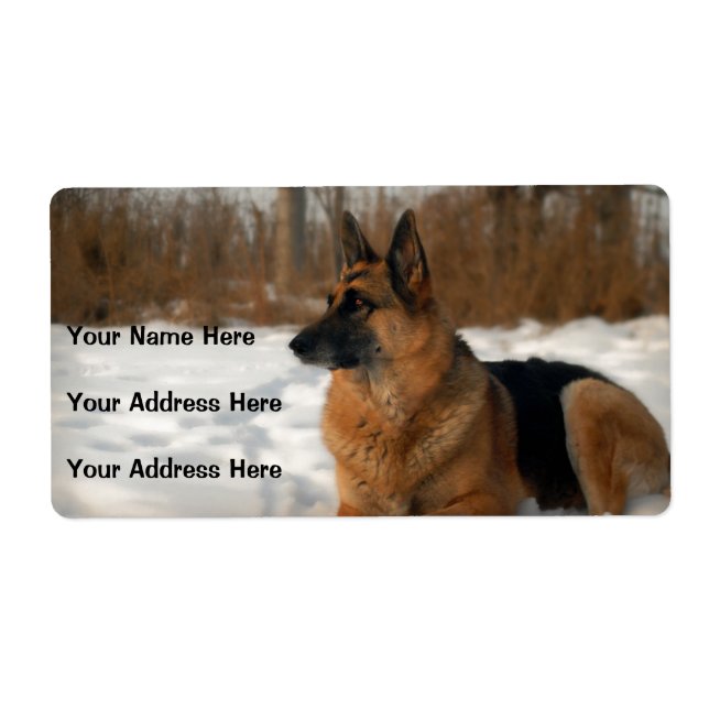 German Shepherd Address Labels (Front)