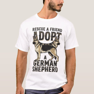 German Shepherd Adoption Vintage Rescue Dog Shirt