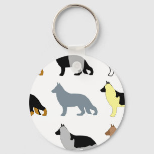 german shepherd all colours silos keychain