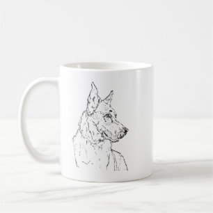 German Shepherd Alsatian Dog Art Coffee Mug