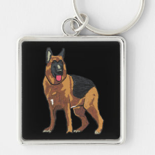 German Shepherd Alsatian Keychain