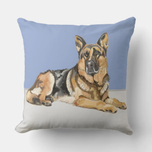 German Shepherd, Alsatian Throw Pillow