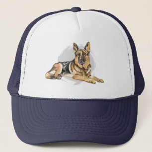 German Shepherd, Alsatian Trucker Hat