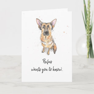 German Shepherd, Alsation customized Father’s day  Card