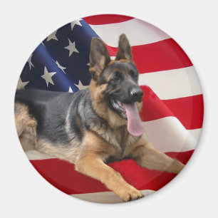 German Shepherd America Magnet