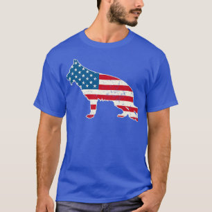 German Shepherd American 4th of July  for Men Wome T-Shirt