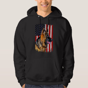 German Shepherd American Flag German Shepherd Hoodie