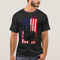 German Shepherd American Flag Patriotic Dog