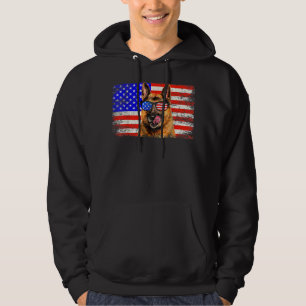 German Shepherd American Flag USA Awesome Hoodie