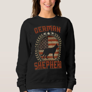 German Shepherd American Flag  Usa Patriotic Dog 1 Sweatshirt