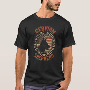 German Shepherd American Flag Usa Patriotic Dog 1 T-Shirt