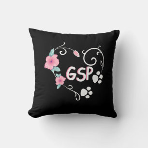 German Shepherd And Flower Throw Pillow
