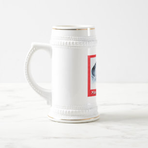 German Shepherd and Santa Claus Beer Stein