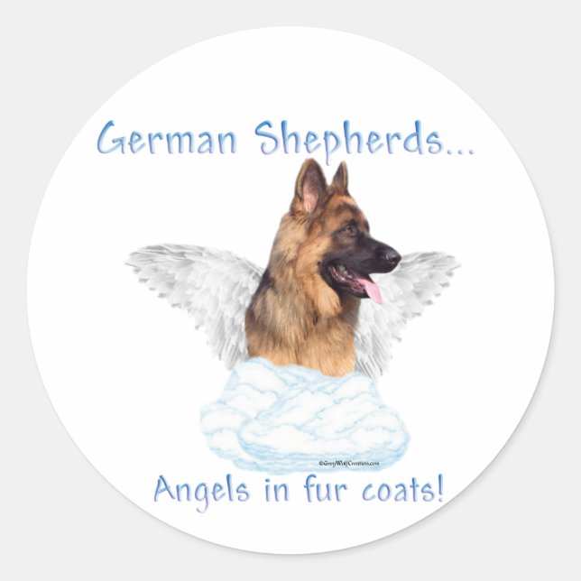 German Shepherd Angel Sticker (Front)