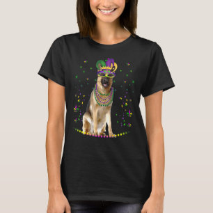 German Shepherd Animal   Mardi Gras Carnival Jeste T-Shirt