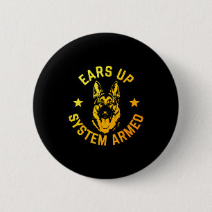 German Shepherd Art For Men Women German Shepherd  2 Inch Round Button