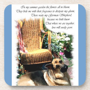 German Shepherd Art Summer Garden Coaster