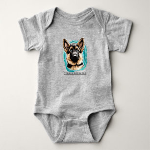 German Shepherd Baby Bodysuit