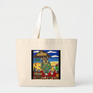 German Shepherd Bartender Large Tote Bag