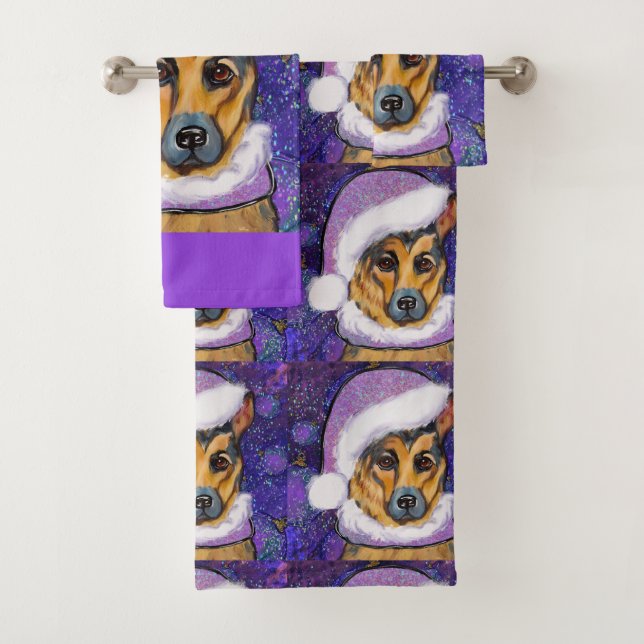 GERMAN SHEPHERD BATH TOWEL SET (Insitu)