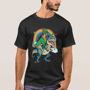 German Shepherd Beer Dino Rex Horn Rainbow T-Shirt
