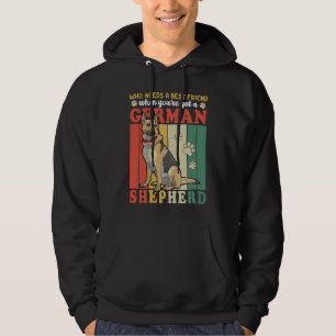 German Shepherd  Best Dog Friend Retro Plus Size Hoodie