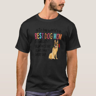 German Shepherd Best Dog Mom Valentines Day Funny  T-Shirt