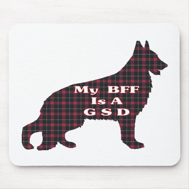 GERMAN SHEPHERD BFF Gifts Mouse Pad (Front)