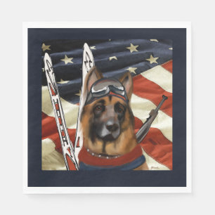 GERMAN SHEPHERD BIATHLON NAPKIN