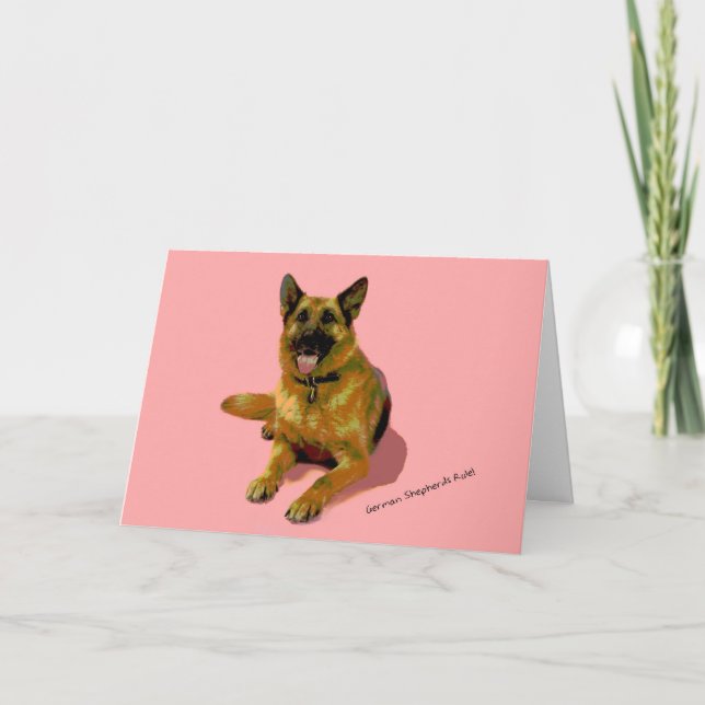 German Shepherd Birthday Card (Front)
