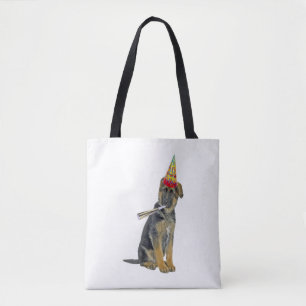 German Shepherd Birthday Tote Bag